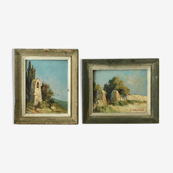 Pair of old paintings