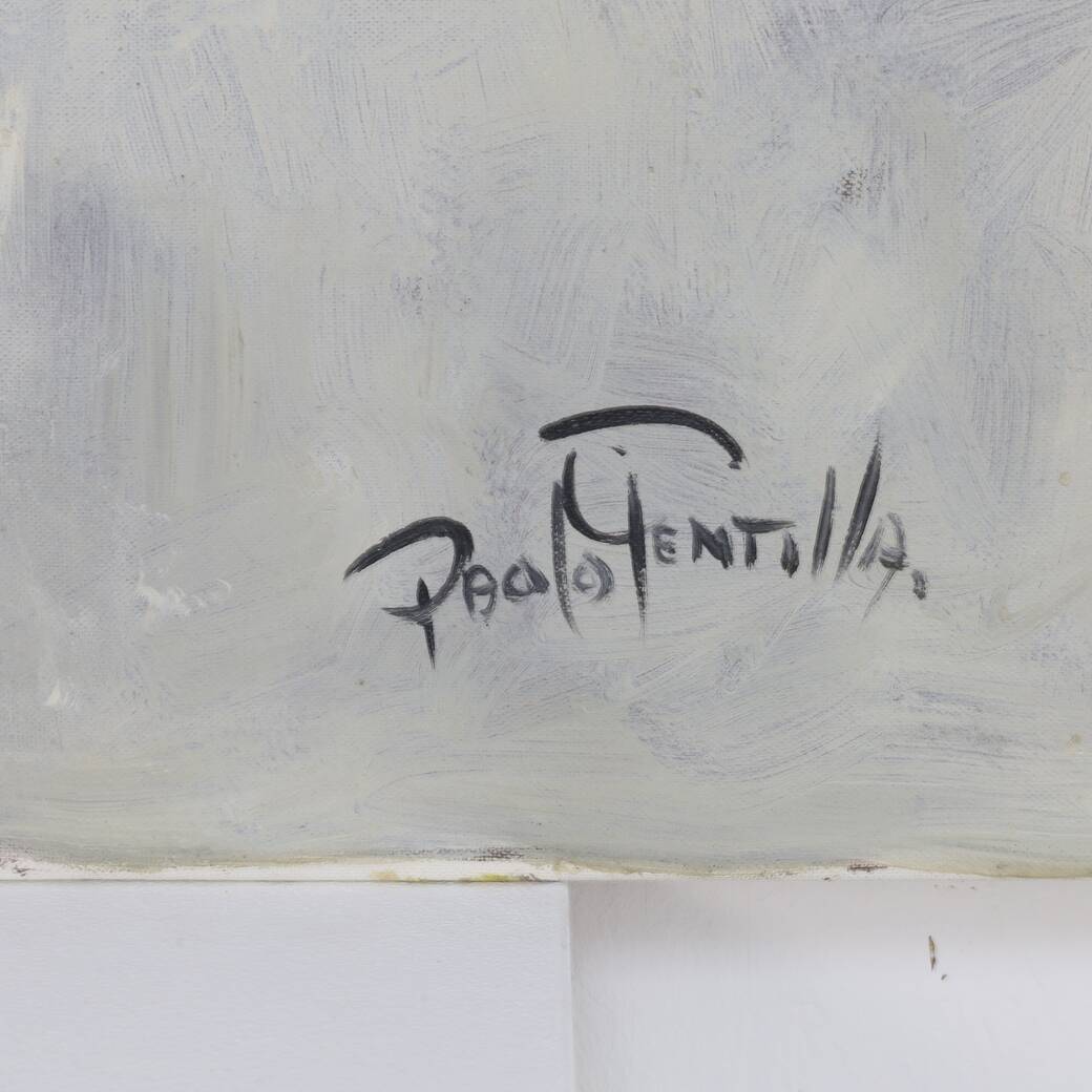 Peinture abstraite de Paolo Gentilla, années 1970