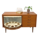 Fineer dressoir met draaibare bar en lades, barkast