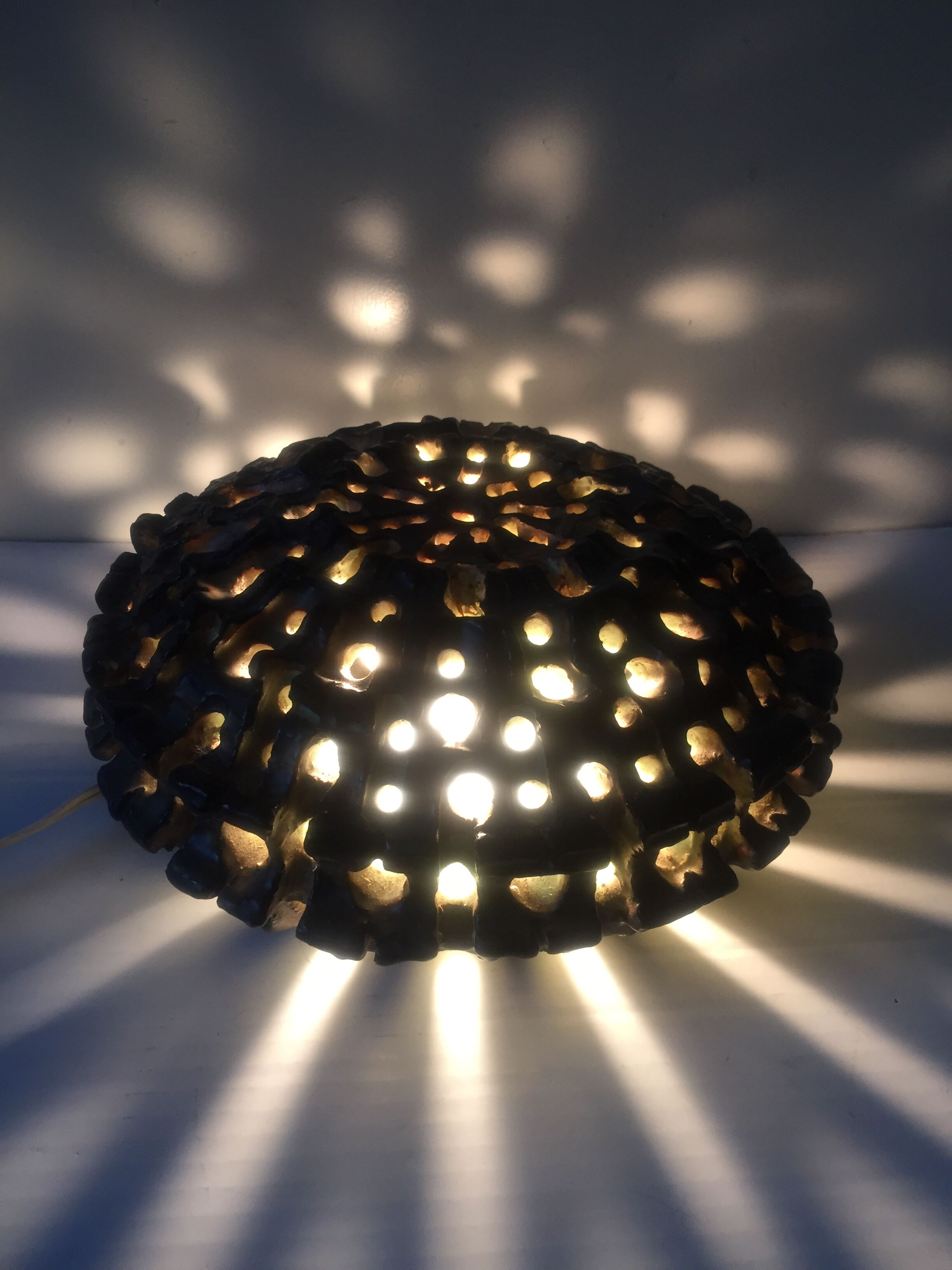 Danish ceramic wall lamp 1960