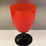 Vintage vase red and black 70s