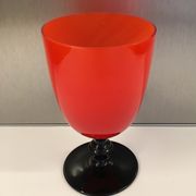 Vase vintage rouge et noir années 70