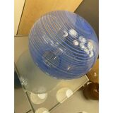 Contemporary Murano Style Blue Swirling Murano Glass Table Lamp
