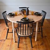 Round beech table