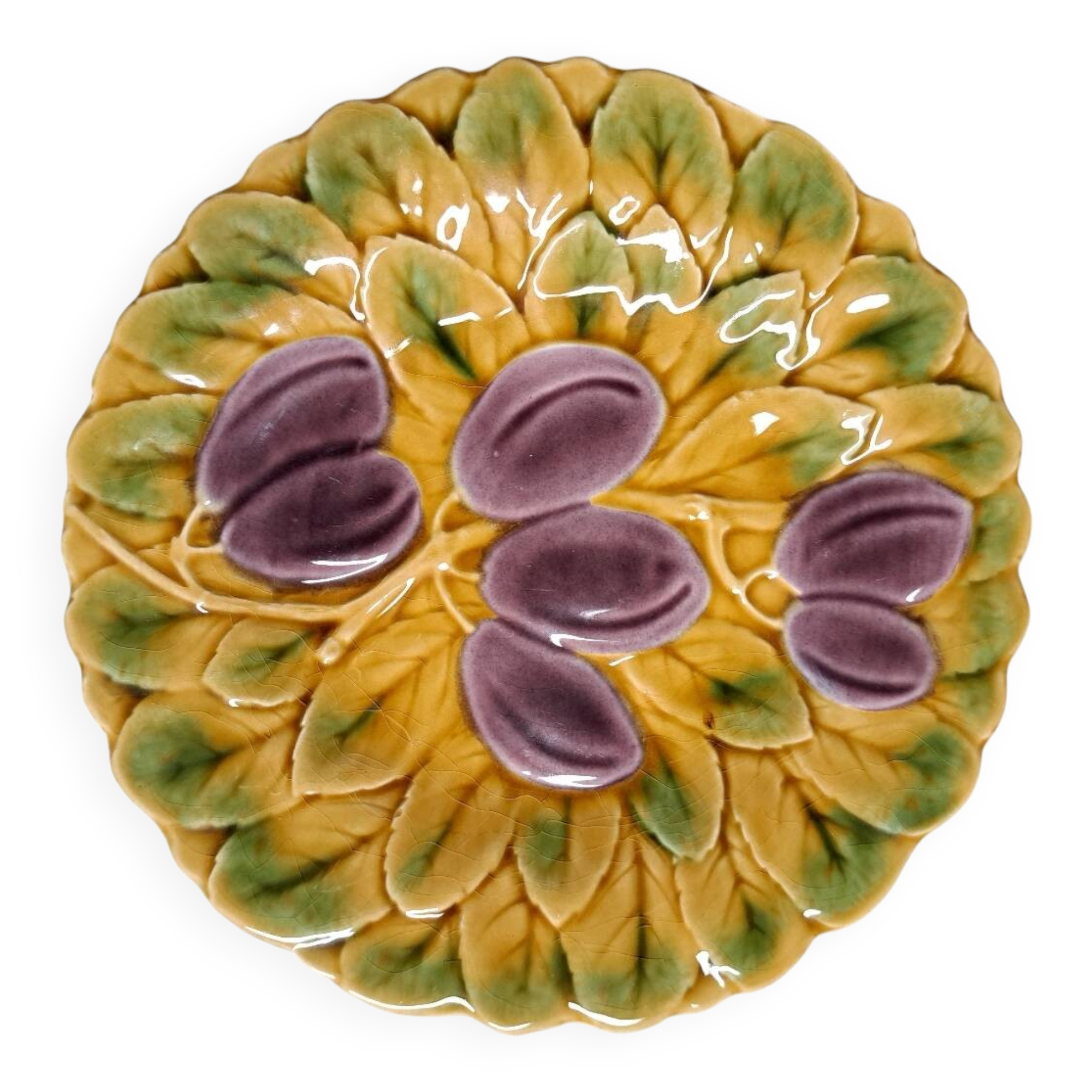 Assiette en majolique ancienne