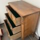 Transitional chest of drawers in solid cherry wood, early 20th century