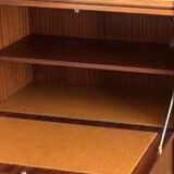 Vintage Scandinavian Teak Bookcase Secretary Cabinet