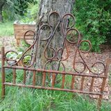 Curved wooden headboard