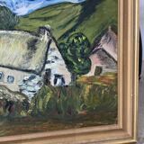 Peinture à l’huile Chaumes de Cordeville