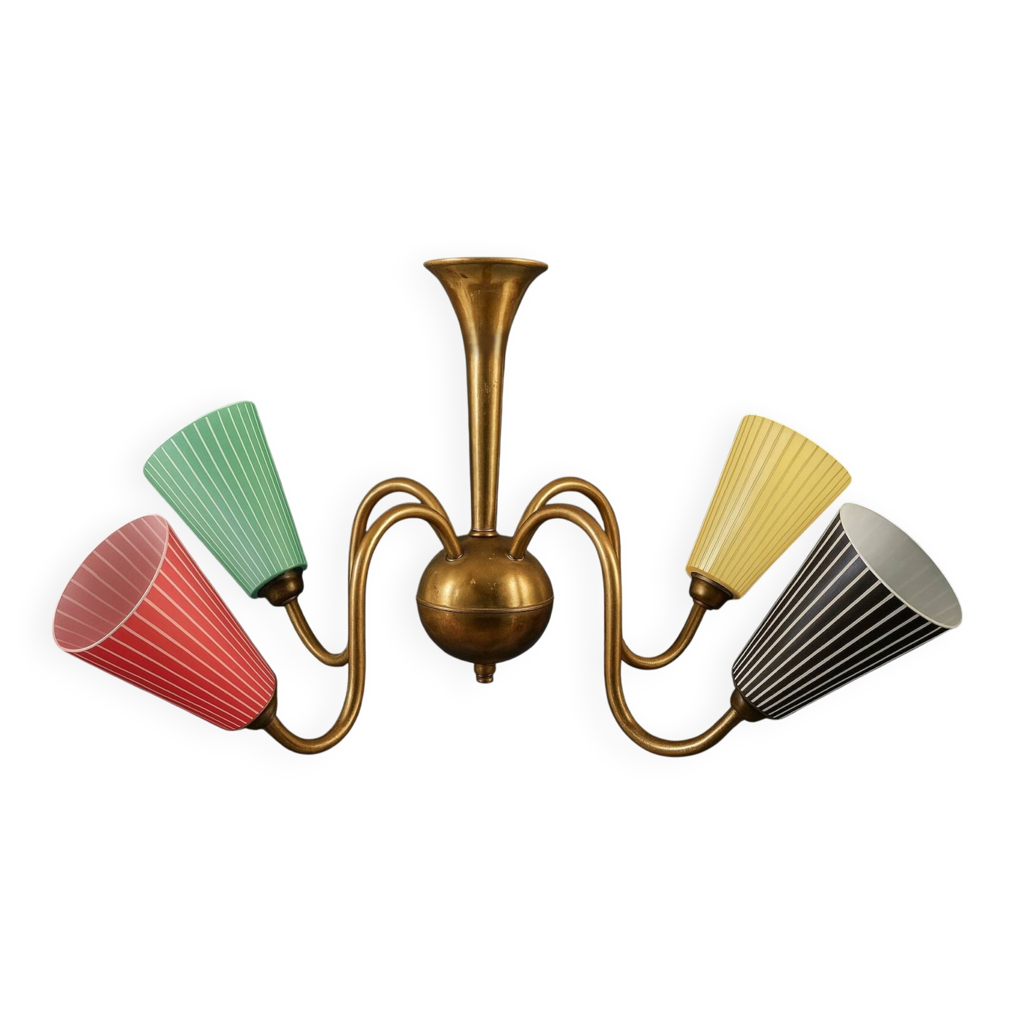 Vintage multicoloured fifties chandelier