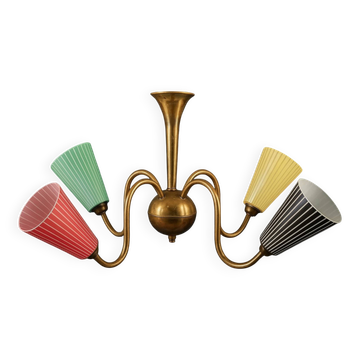 Vintage multicoloured fifties chandelier