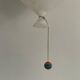 Large white plastic balloon wall light by Yves Christin for BILUMEN, 1970s, Italy.