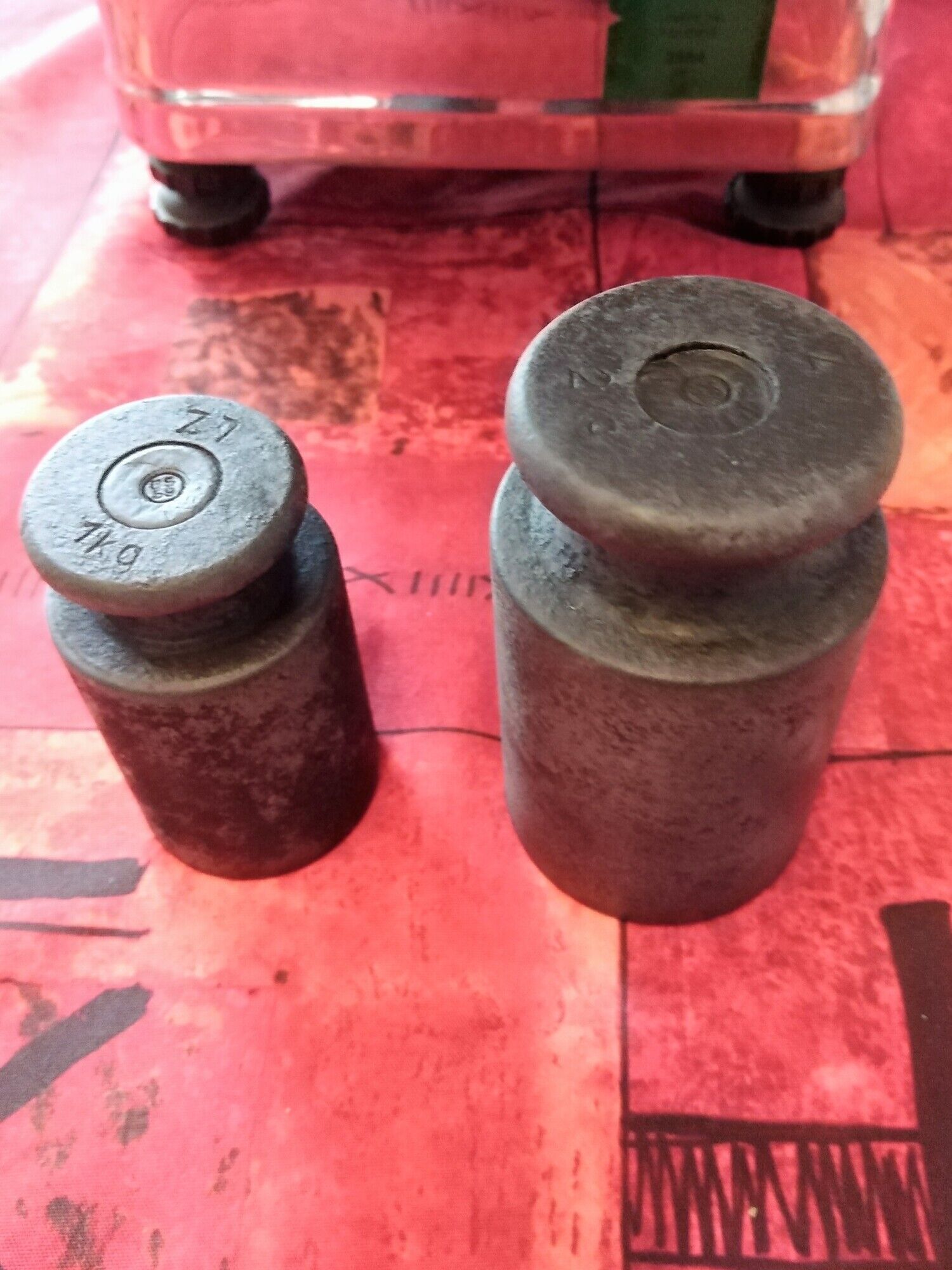 Balance de confiseur Moreau Cachan inox avec ses poids