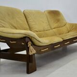 1970s Three Seater leather Sofa , Brazil