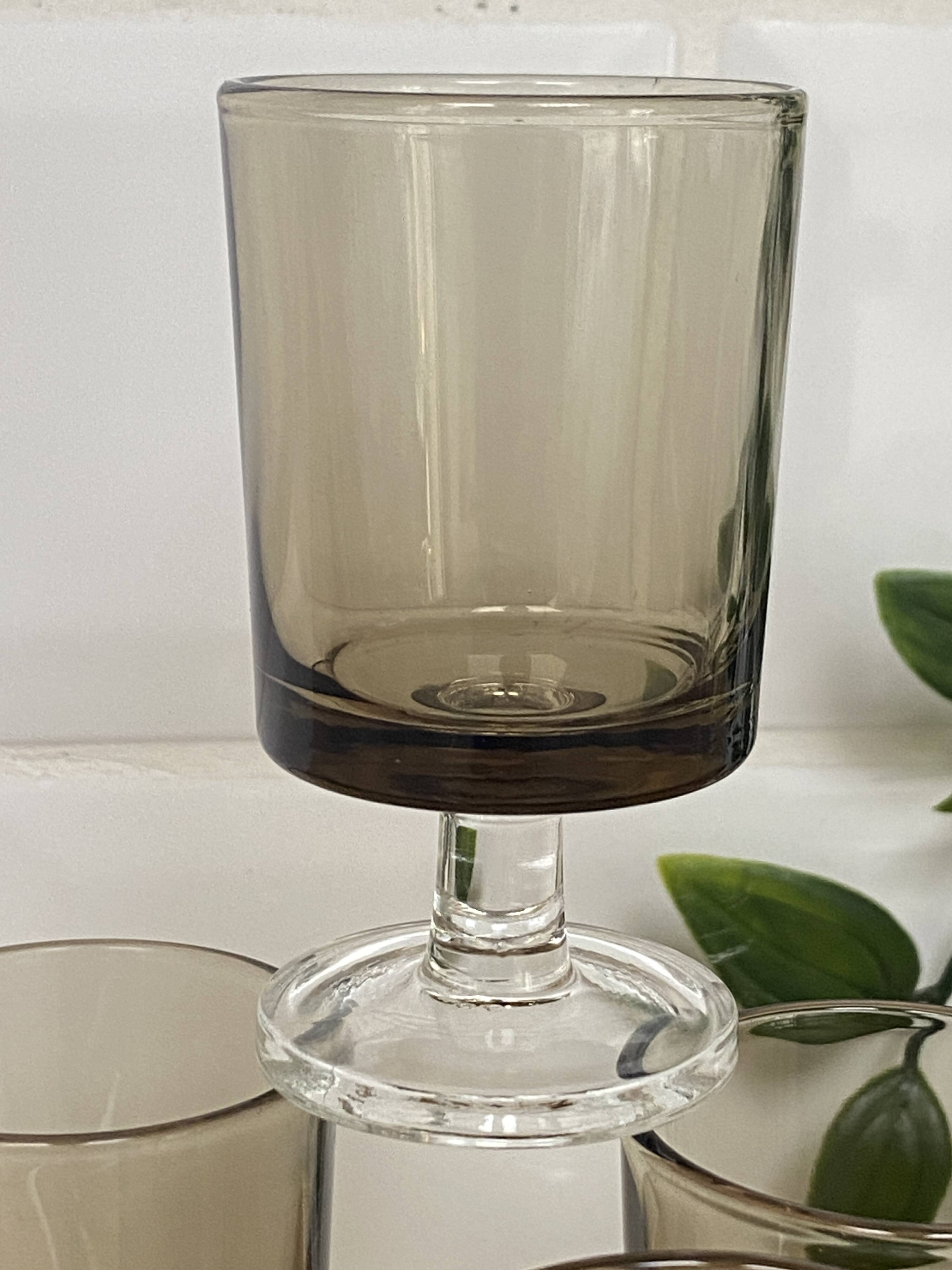 Set of 5 Luminarc Sweden smoked liqueur glasses