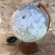 Old globe world map tecnodidattica beige