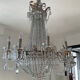 Large Montgolfière chandelier with crystal drops