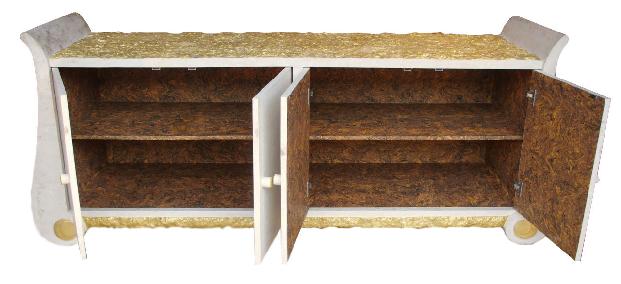 White and gold enfilade, in the Italian style, circa 1980.