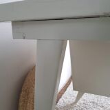 White desk with compass feet circa 1960