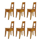 Vintage pine Chairs - Set of 6