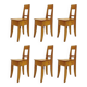Vintage Pine Chairs - Set of 6
