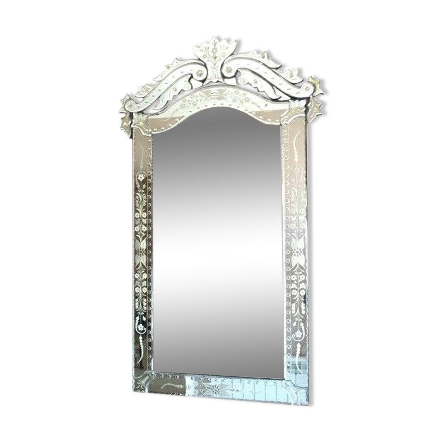 Grand Miroir Vénitien à Fronton, Italie – Début XXe