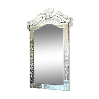 Large Venetian Pedimented Mirror, Italy – Early 20th Century