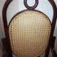 Pair of curved wooden armchairs and caning Thonet N ° 17 or long John 1920