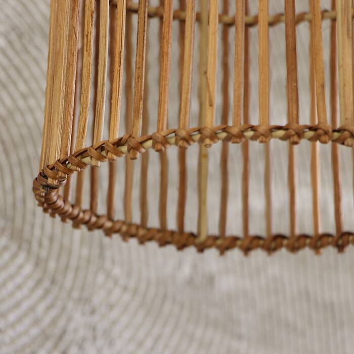 Applique Murale en Osier Naturel – Style Bohème, 20x27Cm