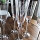 Set of 6 tulip-shaped champagne flutes in voluted glass