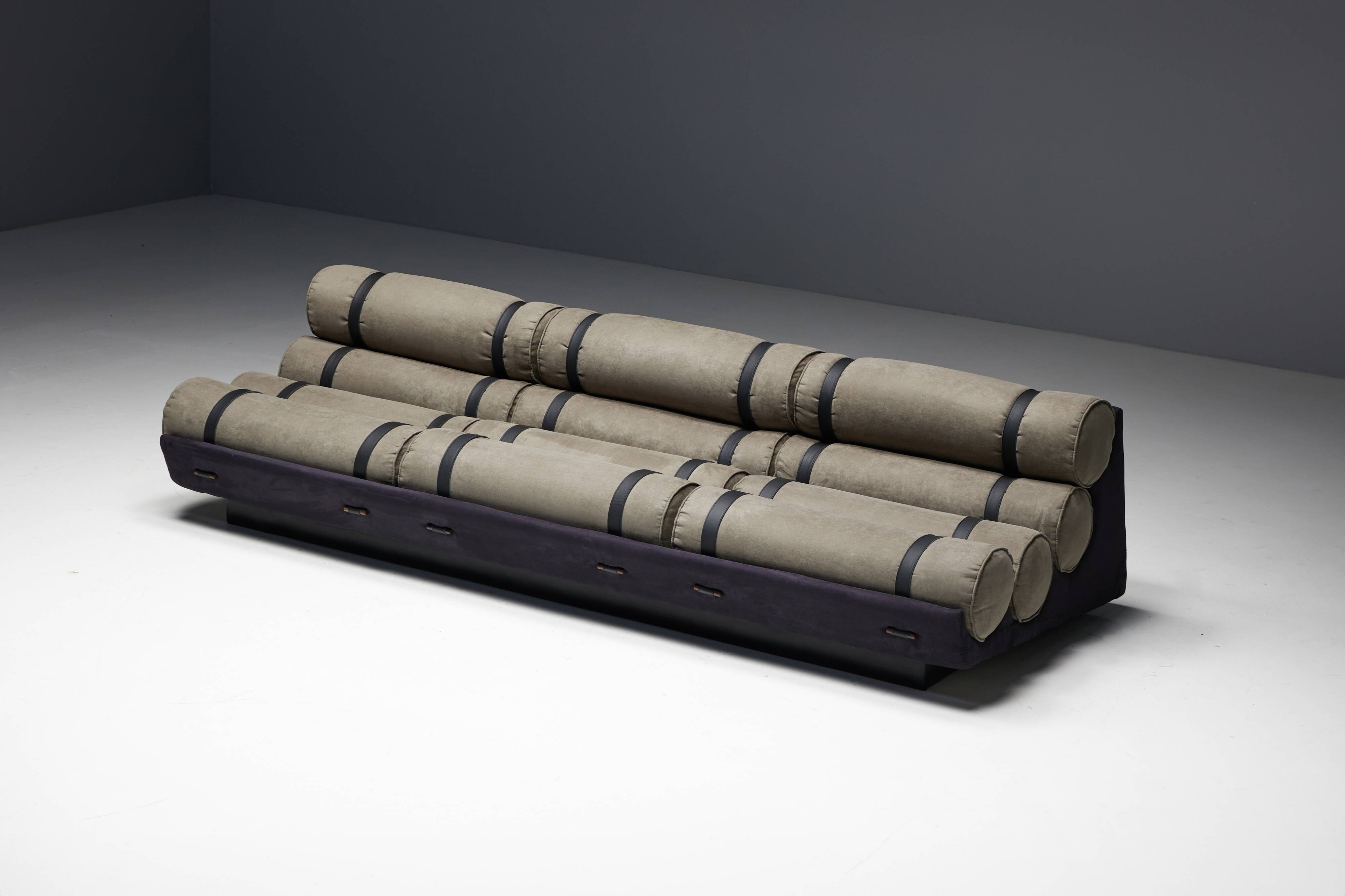 Mid-Century Cylindrical Sofa, Brazil, 1970s
