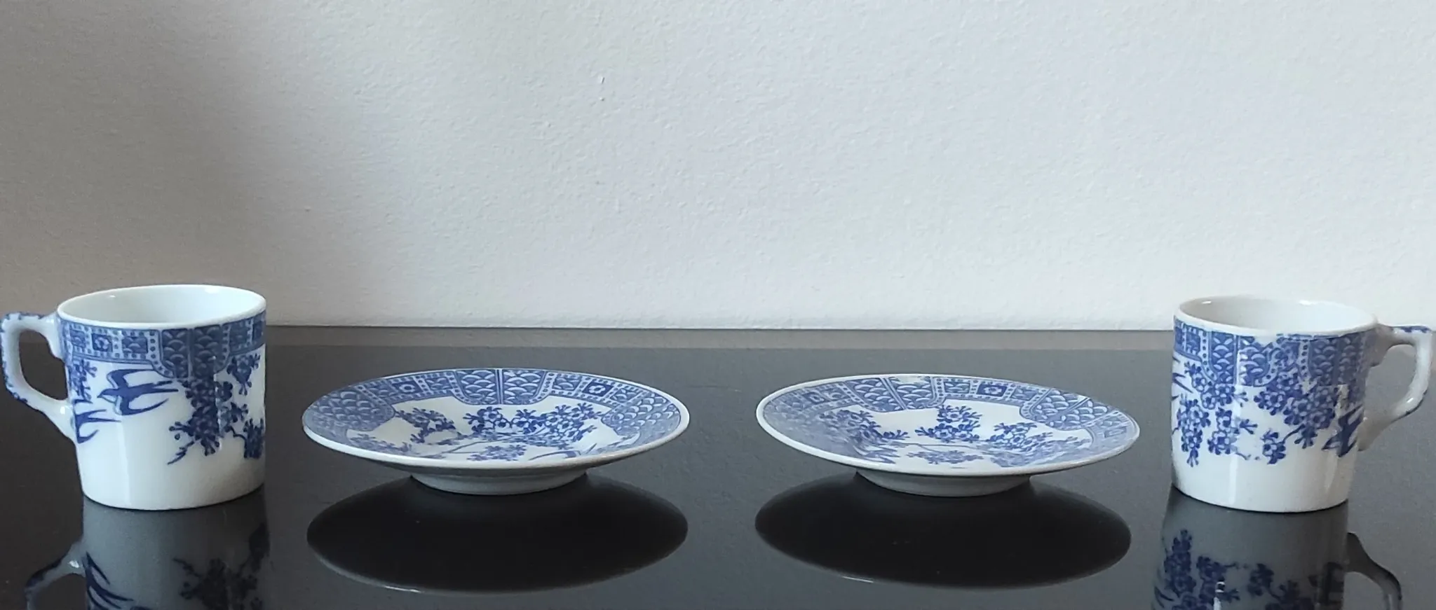 Vintage porcelain cup duo