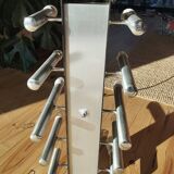 Sculptural vintage 70s chandelier – metal & aluminium – 55 × 26 cm