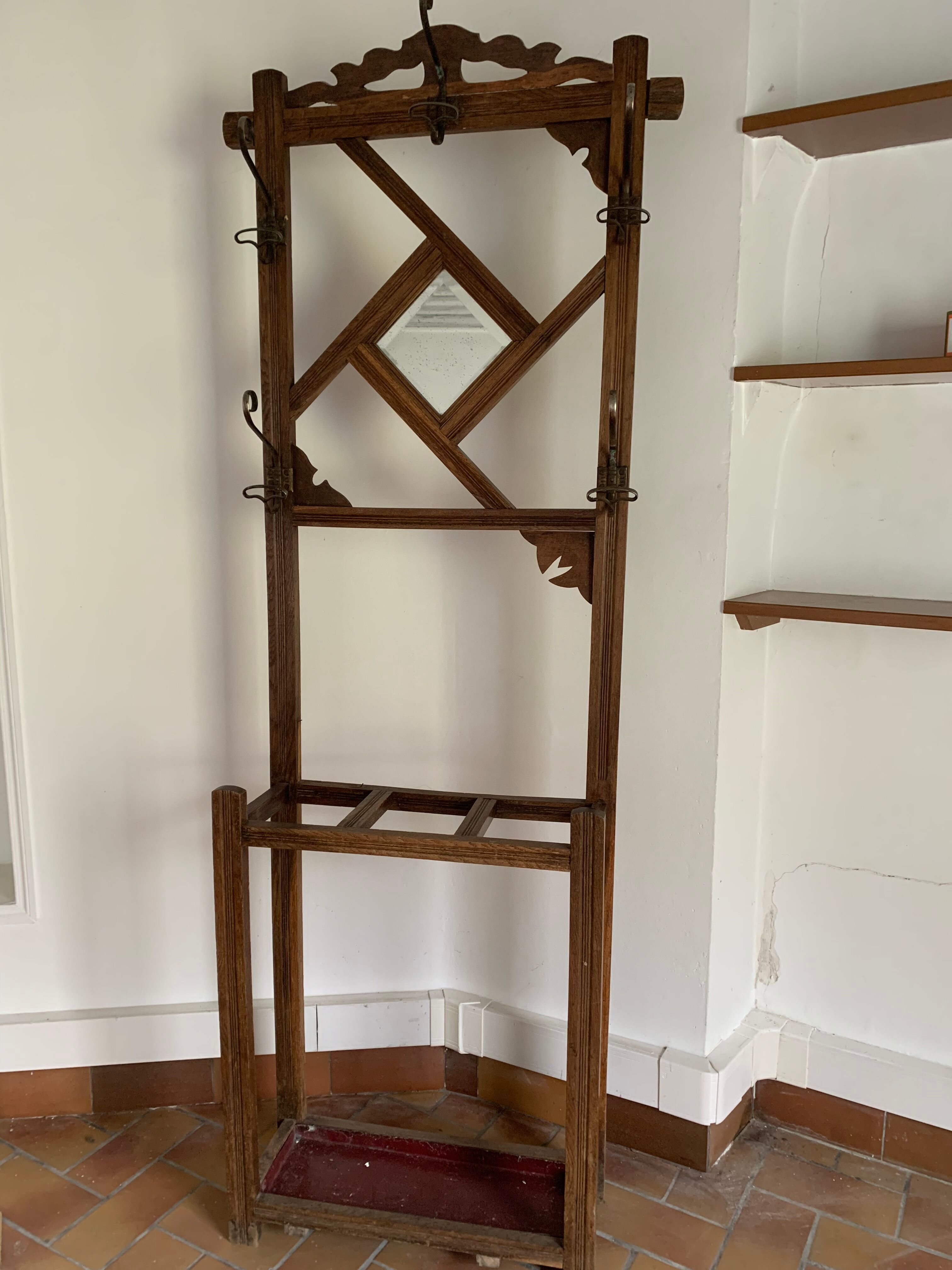 Vintage cloakroom coat rack
