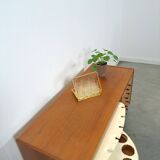 Fineer dressoir met draaibare bar en lades, barkast