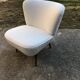 Hungarian White Club Chair, 1950s