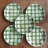 Lot de 5 assiettes à dessert Moulin des loups, Nappe