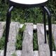 Formica round stool black and green