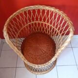 Wicker armchair from the 70s