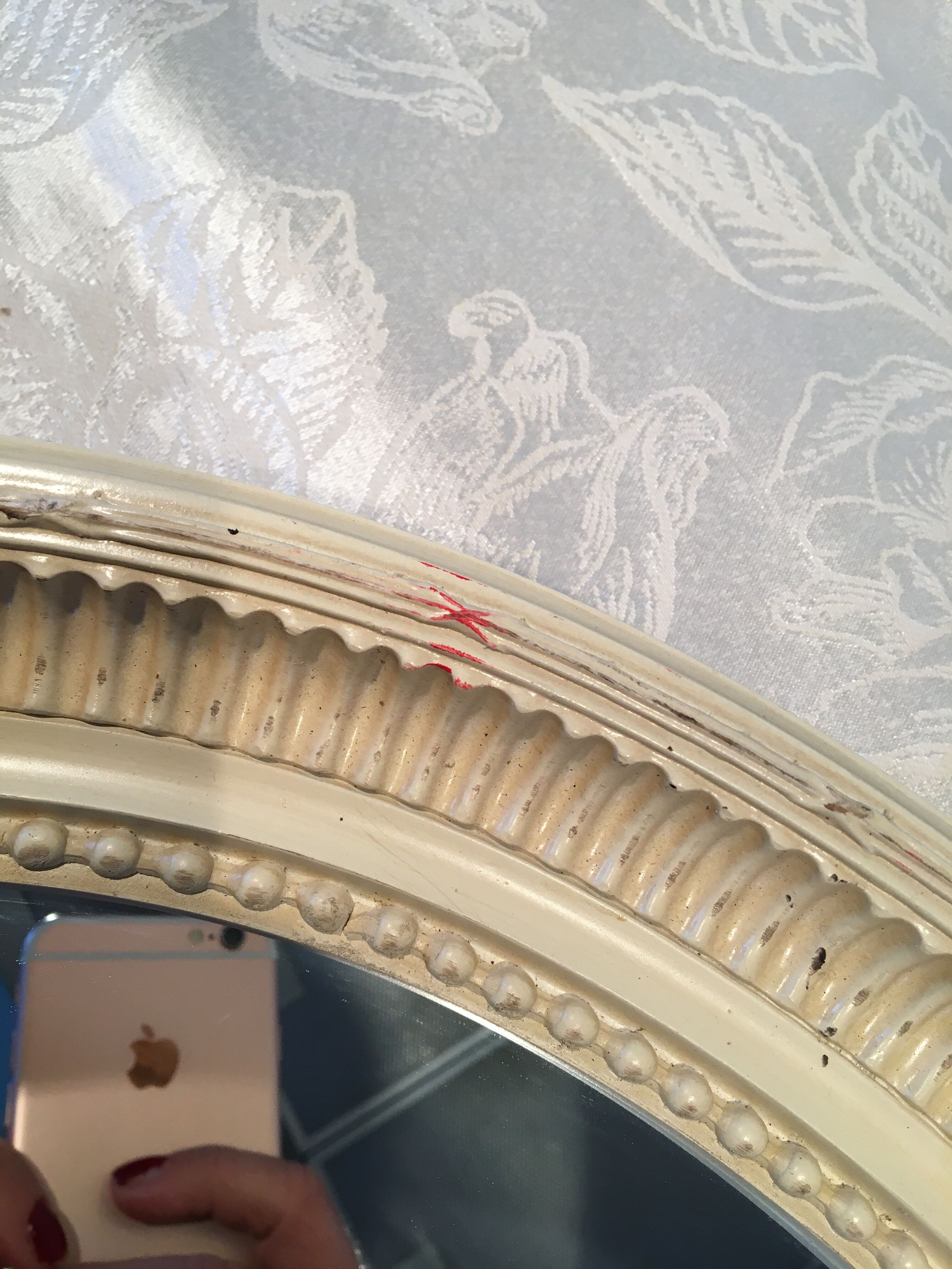 Pretty Oval Mirror  50x41cm