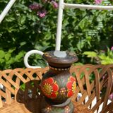 Old painted candle holder
