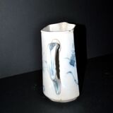 Antique Art Nouveau iris flower earthenware pitcher by Villeroy & Boch Wallerfangen