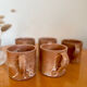 Lot de 5 tasses à café en grès vintage
