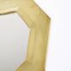 Old golden octagonal mirror, in brass