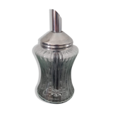 Old glass sugar bowl