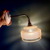 Yellow frosted glass vintage wall lamp shade