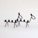 Pair of two zoomorphic wrought iron candlesticks with 4 lights, 1960s