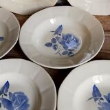 Six earthenware plates of Digoin and Sarreguemines 40s