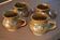 4 pyrite stoneware cups/mugs/coffee cups signed J.P.G.