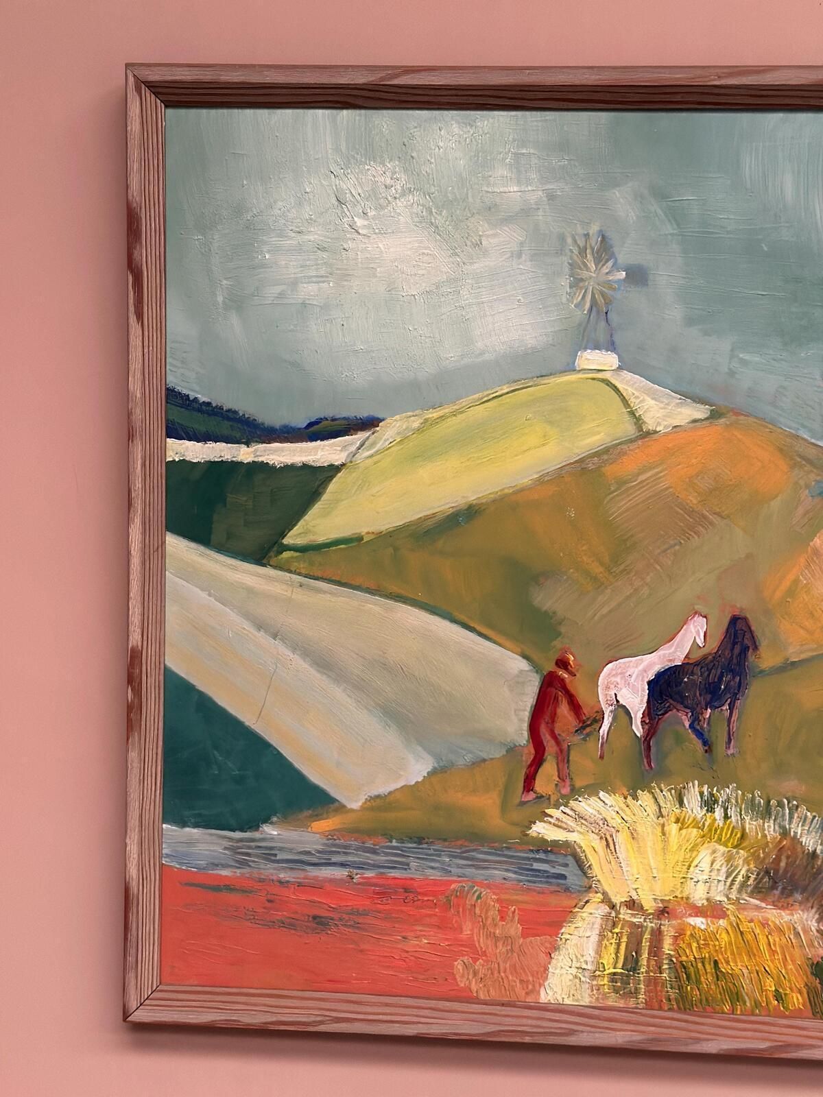 Farming With Windmill Painting